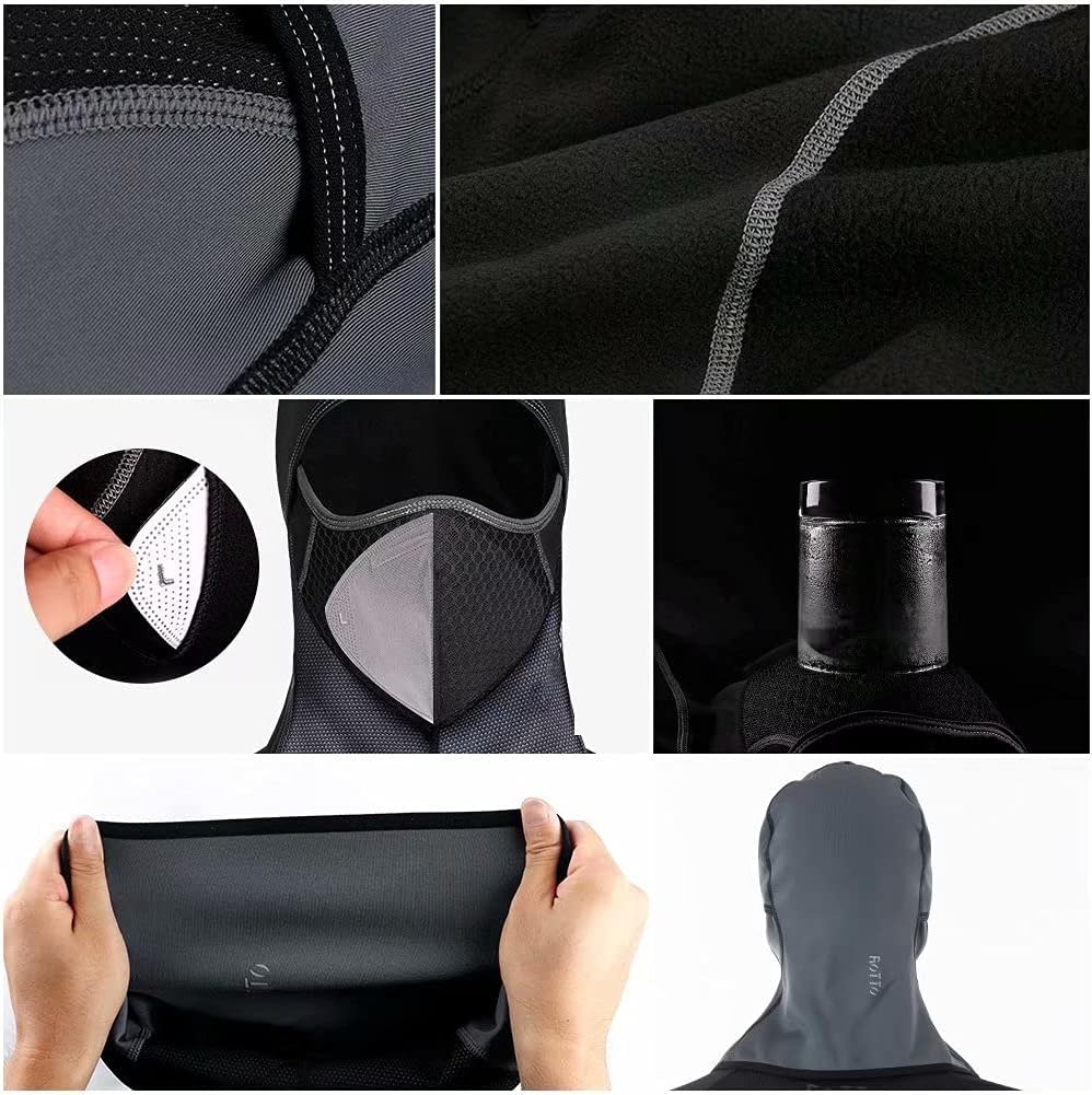 ROTTO Balaclava Face Mask for Motorcycle Motorbike Cycling Winter Full Face Masks Thermal Polar Fleece for Men Women