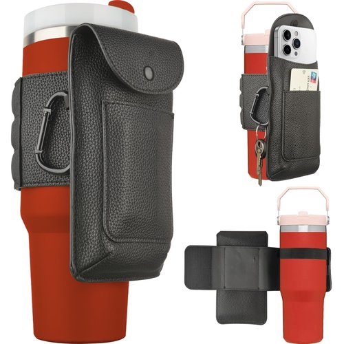 Gym Magnetic Water Bottle Pouch, Magnetic Gym Pouch Phone Holder Bag, Heavy Duty Fitness Water Bottle Accessories for Stanley, Owala, Soufull, Simple Modern Water Bottle