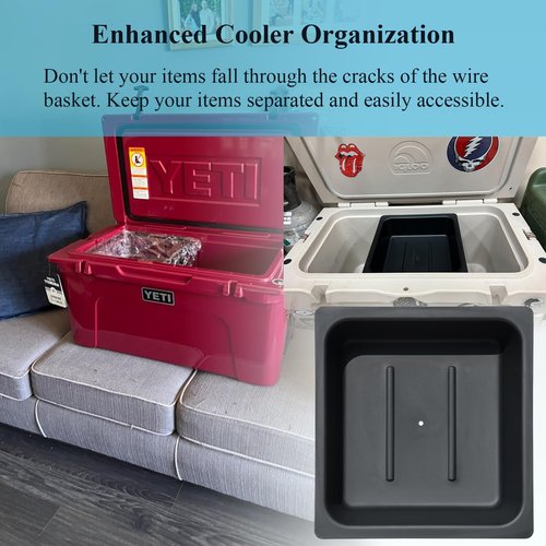 1 Pcs Dry Goods Tray & Storage Basket Compatible with The Yeti Tundra 50 & 65 QT Coolers| BPA-Free Tough Plastic | Specially Designed, Durable, Food-Safe | Storage Tray for Utensils, Dry Goods