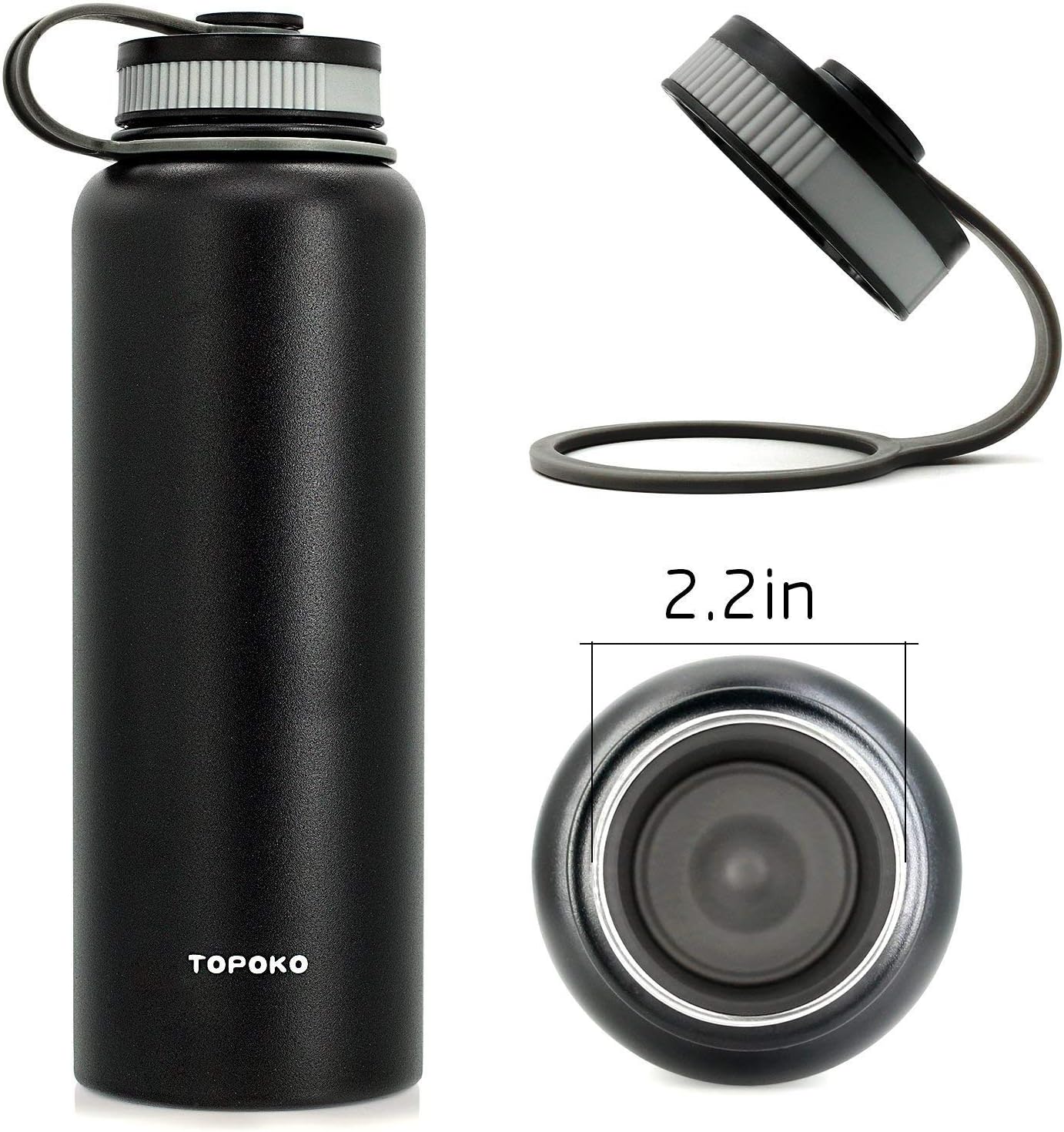 Replacement Lid for Hydro Flask Wide Mouth 12, 18, 32, 40 oz Water Bottles, Wide Mouth Lid for Hydro Flask and Other Sports Water Bottles, BPA-free, Leak Proof