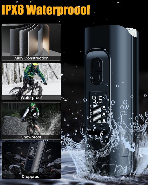 Super Bright Bike Lights for Night Riding, 8 Lighting Modes Waterproof Bike Headlight, Type-C Rechargeable Bicycle Headlight, Perfect for Adult Kid Mountain Road Commuter Cycling, Runtime 40+ hrs