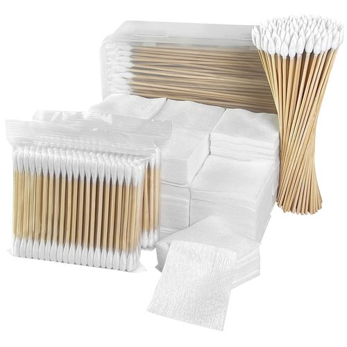 Meanhoo Gun Cleaning Supplies 1200 Pcs, Lint-Free and Highly Absorbent Gun Cleaning Patches, Long Cotton Swabs, Comprehensive Firearm Maintenance Supplies