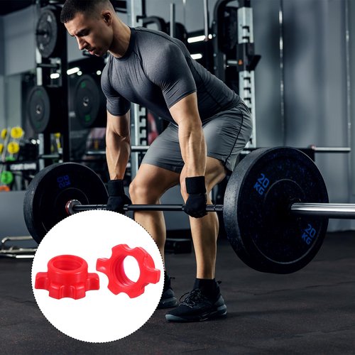 uxcell Dumbbell Bar Nut Barbell Screw, 2.5cm Spin-Lock Collars Screw Hex Fixing Nuts for Weight Training Fitness Exercise, 4Pcs