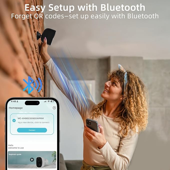 Security Cameras Wireless Outdoor, 2K Battery Powered Camera for Home Security with IP65, SD/ Free Cloud Storage, No Monthly Fee, AI Motion Detection, Color Night Vision, 2-Way Audio (BW4-G-4Pack)