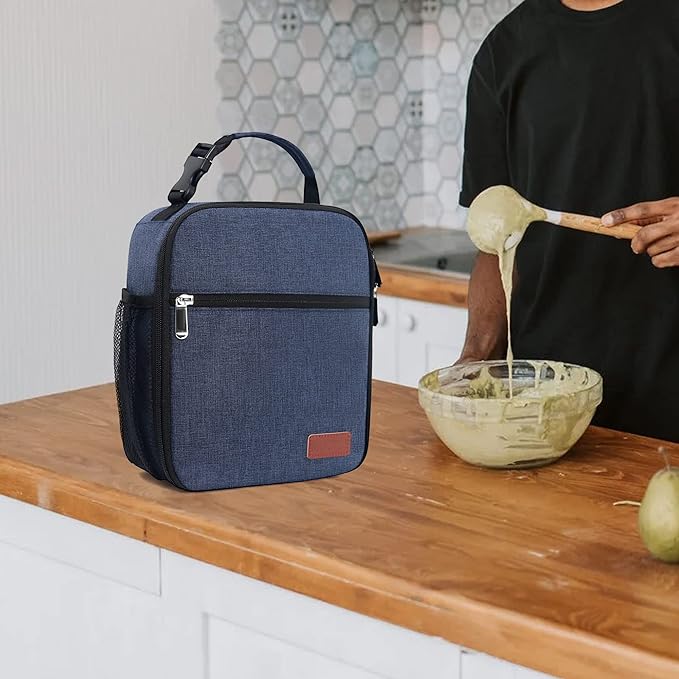 Lunch Box for Men & Women Durable Lunch Bag for Adults & Kids Reusable Small Lunchbox Blue