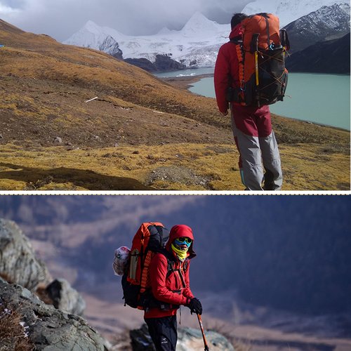 windhike 3F UL GEAR 56L Internal Frame Hiking Backpack, Lightweight Breathable Pack-Fix Trekking Poles & Moisture-proof Pads for Backpacking (Grey)