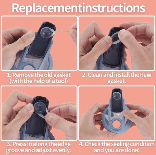 9PCS Shaker Bottle Gasket Replacement for BlenderBottle Strada Shaker Cup Stainless Steel Water Bottle，Wire Whisk Bottle Gasket，Compatible with Blender Bottle Strada Protein Shaker Bottle（Flip lid）