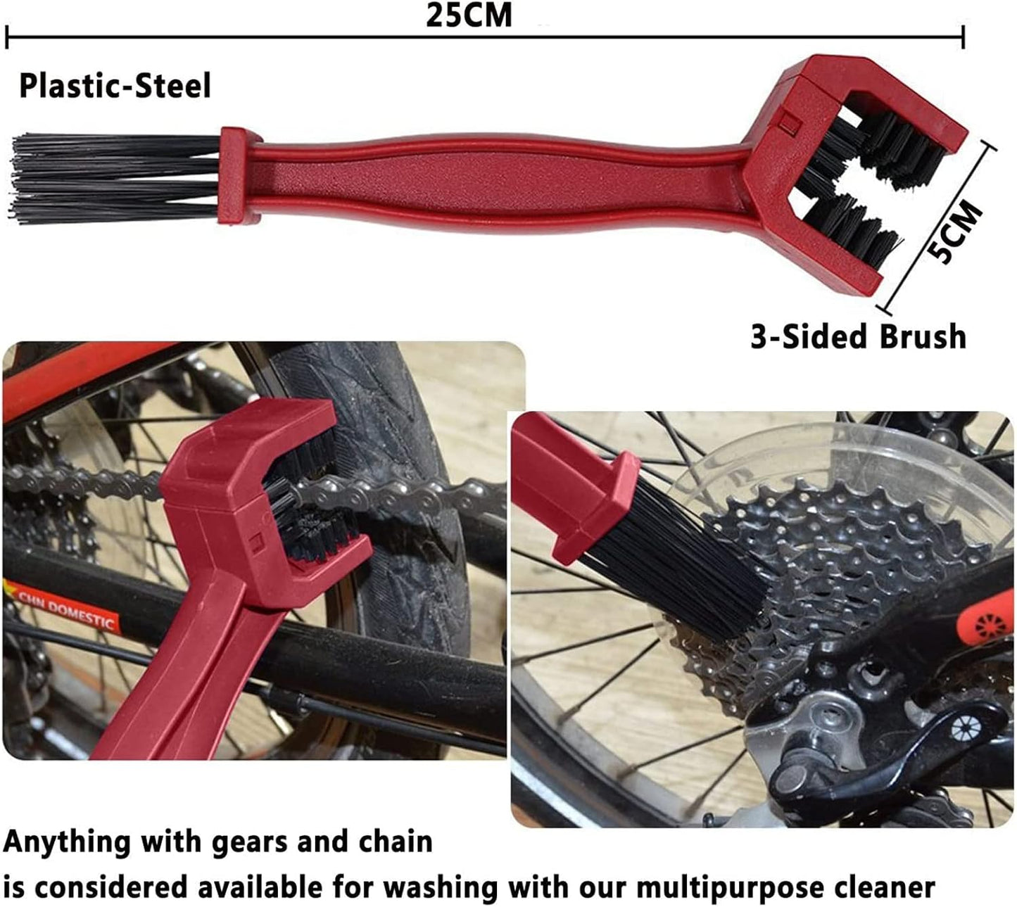 Oumers Bike Clean Brush Kit, 8pcs Bicycle Cleaning Tools Make Chain/Tire/Sprocket/Crank Bike Corner Stain Dirt Clean Shine. Durable/Practical