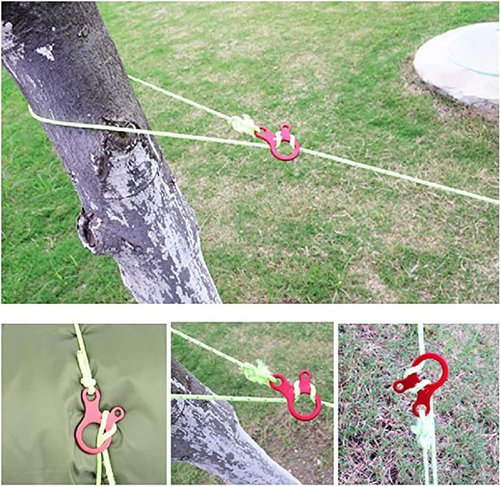 Takelablaze 20Pcs Guyline Wind Rope Buckle Aluminum Alloy Guyline Cord Adjuster Tent Tensioners Rope Adjuster Tent Rope Adjusters for Tent Camping Hiking Outdoor Activity