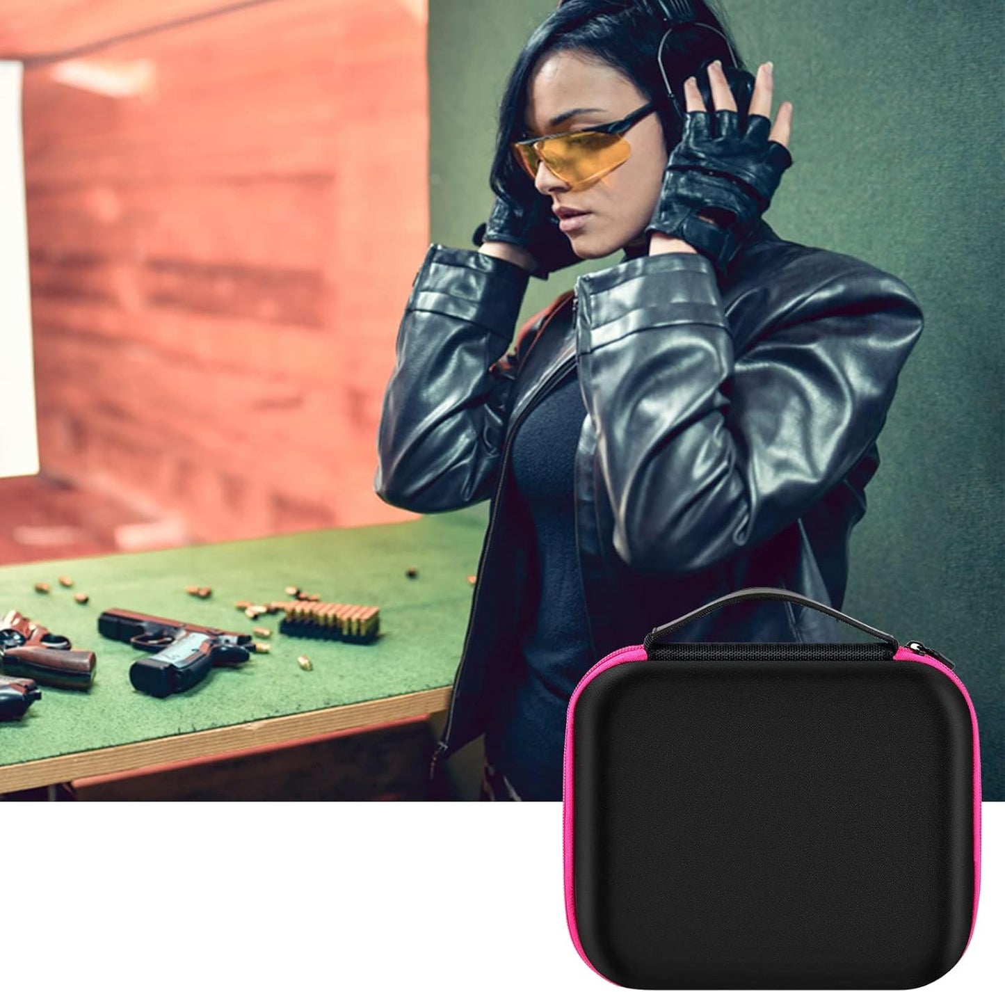 PAIYULE Case for Walker's Razor Slim Electronic Earmuffs/for Howard Leight Shooting Hunting Hearing Ear Protection