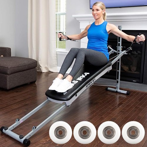 PFCKE Total Gym Replacement Set of 4 Wheels/Rollers for Models 2000, 3000, Some 3000 XL, and a Few Very Early XL(White)