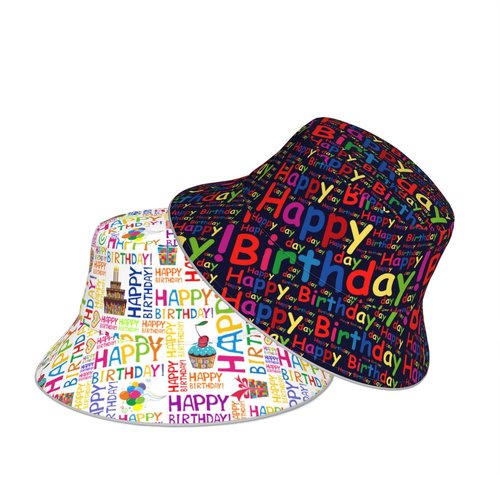 Bucket Hats for Women and Men Happy Birthday Fashion Sun Cap Packable Outdoor Fisherman Hat