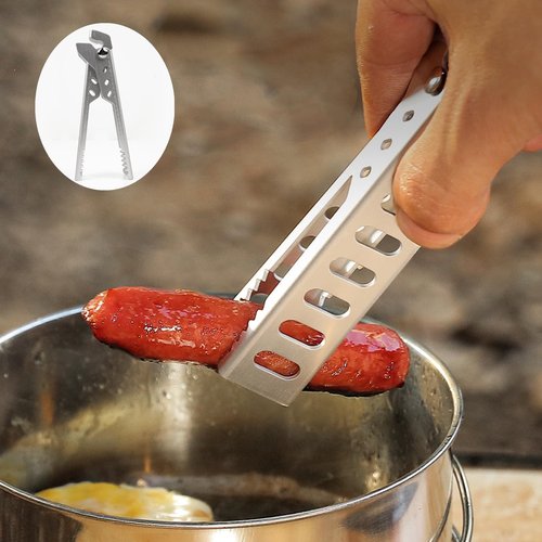 Malijnxin Camping Pot Gripper and Lifter, Strong Grip Camping Cookware Anti-Scald Pan and Bowl Holder for Safe Handling of Hot Cookware, Ideal for Home and Outdoor Camping Cookware
