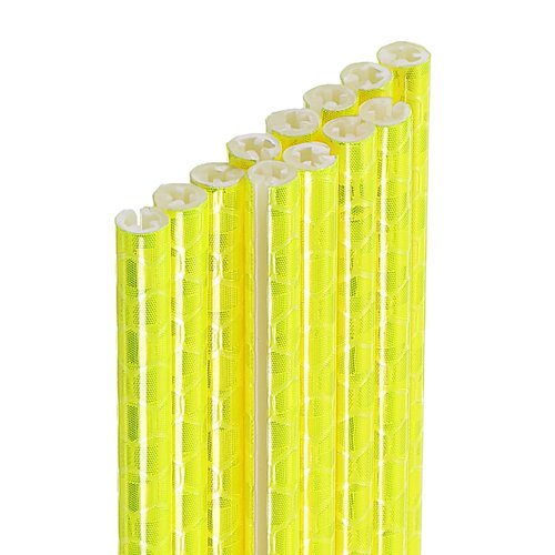 HARFINGTON 36pcs Bike Reflective Spoke Skins 0.2" Plastic Bicycle Spoke Reflectors Spoke Covers Trim Wrap Wheel 360°Visibility for Road Mountain Bike Motorcycles Decoration, Yellow