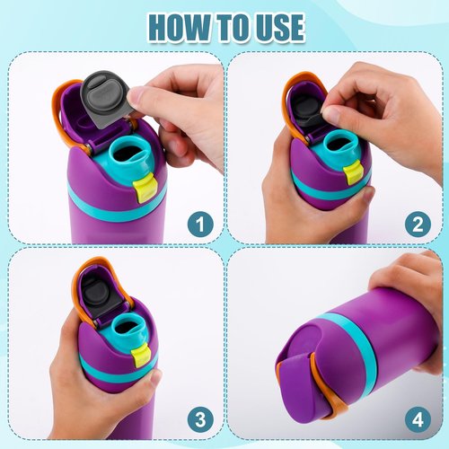 4pcs Replacement Stopper Compatible with Owala FreeSip 24oz 32oz 40oz, BPA-Free Silicone Water Bottle Lid Gaskets Replacement for Owala 16/24/32/40oz Bottle Mouth Cap Stopper Seal Parts Accessories