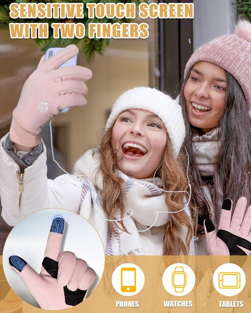 RIGWARL Thin Fleece Gloves for Cold Weather, Early Winter Glove Men Women with Touchscreen Fingers, Thermal Warm Drving Gloves for Running Hiking Walking Skiing Biking, Great Gift for Late Autumn