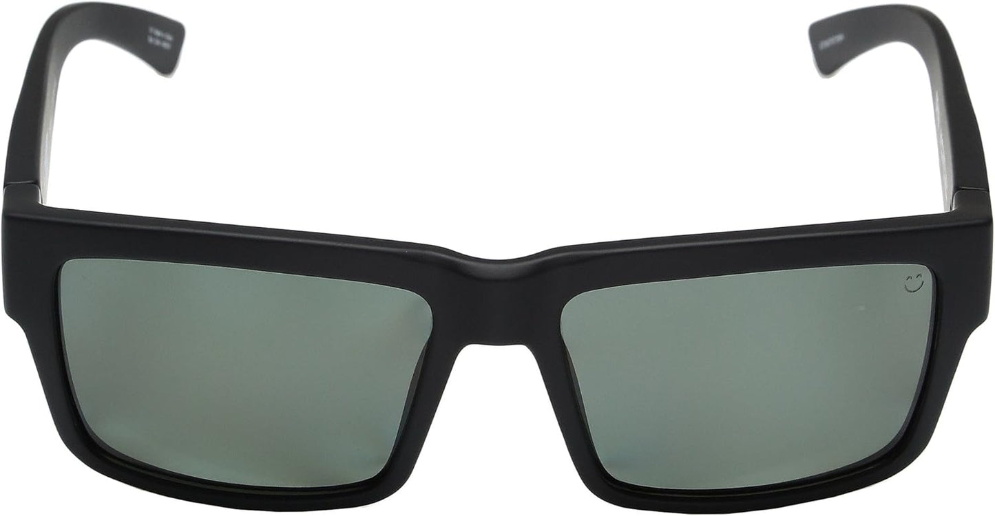 Spy Optic Montana Sunglasses Matte Black w/ Happy Grey Green Polarized Lens + Case