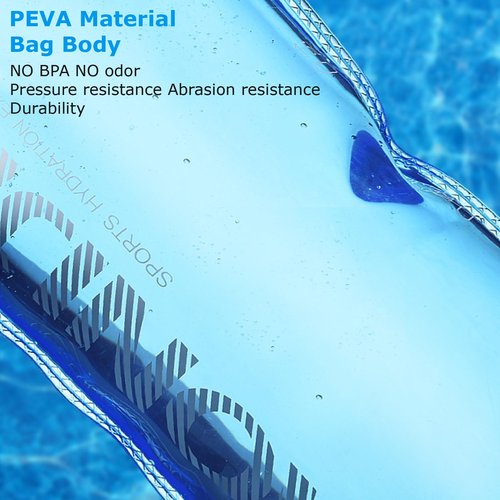 YAPJEB Hydration Bladder, BPA Free, 1L/1.5L/2L/3L, Portable Water Reservoir for Running, Hiking, Climbing, Cycling (PEVA, 1L)