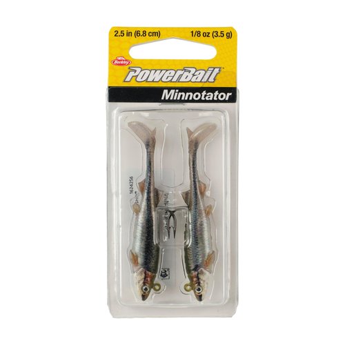 Berkley PowerBait Pre-Rigged Minnotator Fishing Bait, HD Blacknose Shiner, 2.5 in, Irresistible Scent & Flavor, Realistic Profile, Ready-to-Fish, Ideal for Bass, Crappie, Pike and More