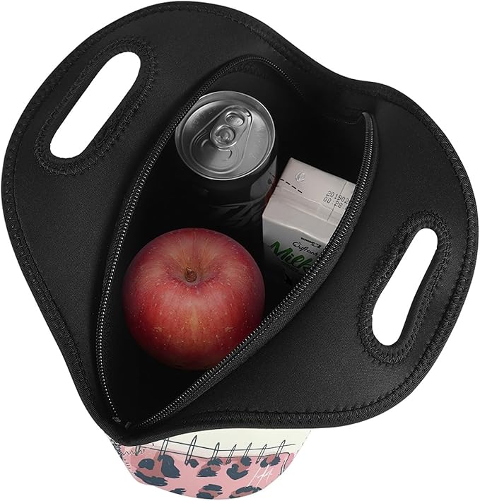 Neoprene Lunch Bags Thermal Insulated Lunch Tote Bag Reusable Washable Neoprene Picnic Bag for Women Men