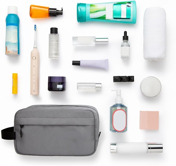 Vorspack Travel Toiletry Bag for Men - Hanging Toiletries Bag Water Resistant Dopp Kit Travel Bag for Toiletries Accessories