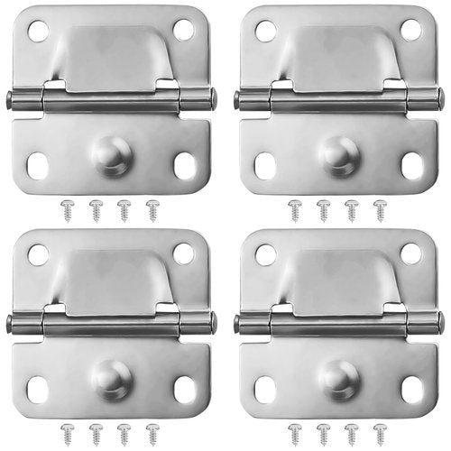 4 Pack Cooler Stainless Steel Hinges Accessories, with 16 Screw Sets, Coolers Replacement Fit for 5235, 5250, 5286b, 6262, 6270