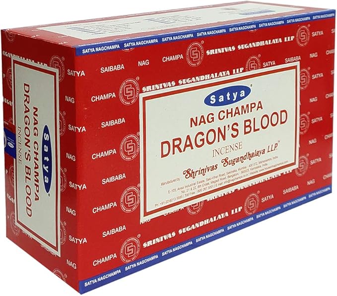 Dragon's Blood Incense Sticks and Incense Stick Holder Bundle Insence Insense Satya Incense