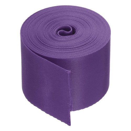 MECCANIXITY Flat Nylon Webbing Strap 2 Inch 5 Yards Polypropylene Webbing Bean Purple for Backpack, Luggage-Rack, Outdoor Climbing, DIY Craft