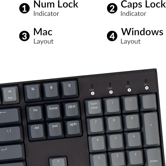Keychron K10 Full Size Layout RGB Backlit Hot-Swappable Mechanical Gaming Keyboard for Mac Windows, Multitasking 104-Key Bluetooth Wireless/USB Wired Computer Keyboard with K Pro Brown Switch