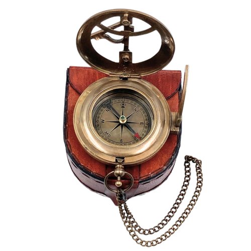Trust in The Lord Sundial Compass Gift with Leather Case Bible Verse Proverbs 3 5-6, Baptism - Graduation - Religious - Keepsake - Communion Gifts