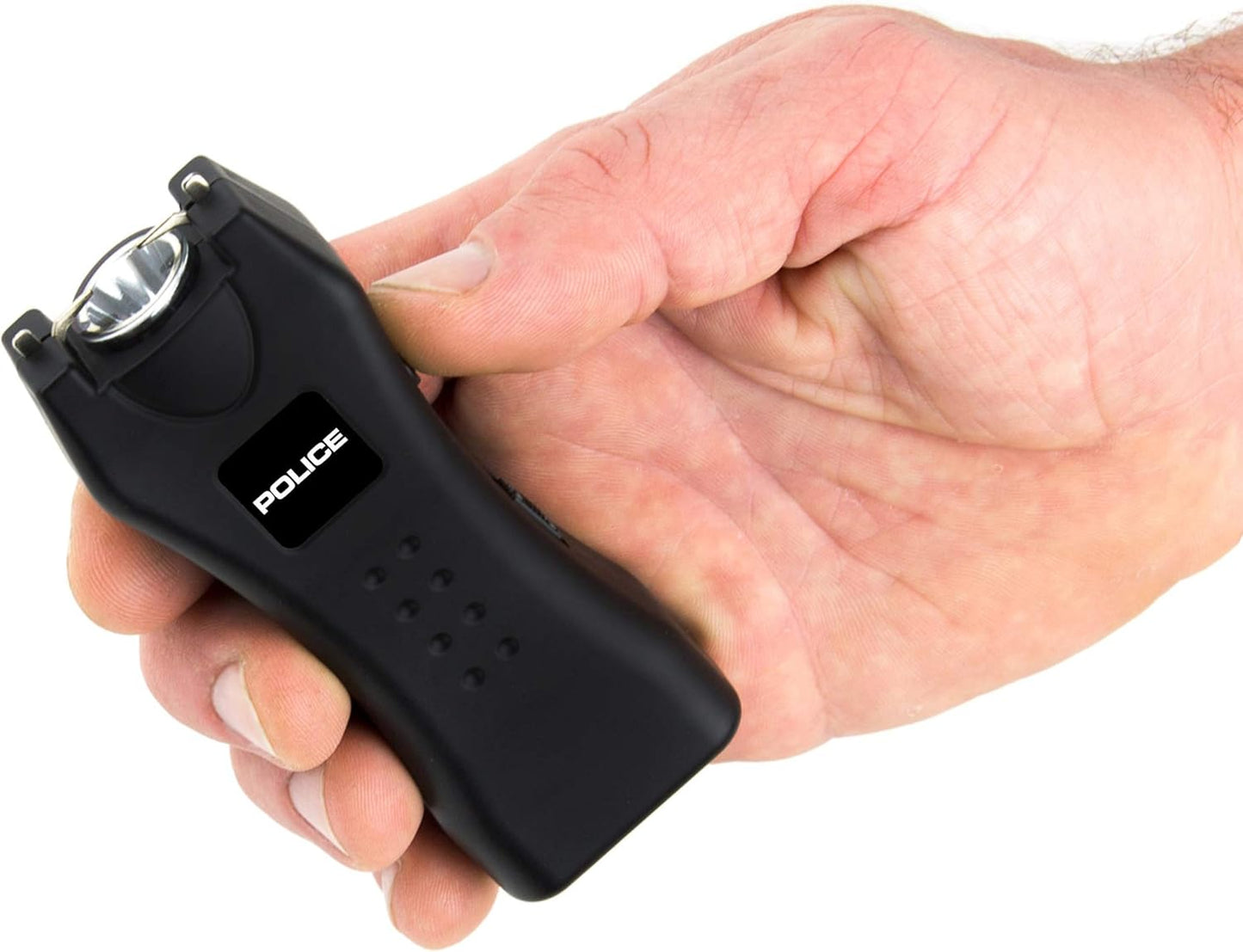 Police Stun Gun for Self Defense 618 – High Voltage Mini Rechargeable with LED Flashlight, Compact & Heavy Duty – Personal Security for Women Men - Black