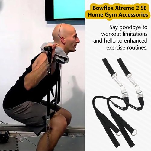 shiguan Squat Bar Extension for Bowflex Xtreme 2 Se Gyms, Squat Straps Compatible with Bowflex Bar Attachment Straps Repacement