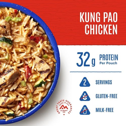 Mountain House Kung Pao Chicken | Freeze Dried Backpacking & Camping Food | Gluten-Free | 2 Servings