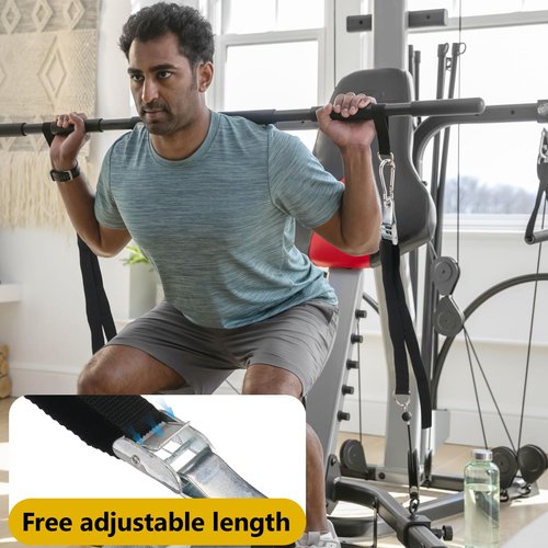 shiguan Squat Bar Extension for Bowflex Xtreme 2 Se Gyms, Squat Straps Compatible with Bowflex Bar Attachment Straps Repacement