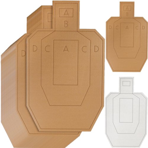 Covzoe 20 Pieces Shooting Cardboard Targets, 30 x 18 Inches Competition Torso Target, Shooting Range Practice Tactical Target, Paper Silhouette Shooting Target for Rifle Gun Pistol