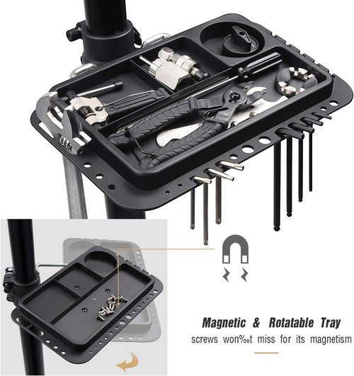CXWXC Bike Workstand with Adjustable, Bicycle Repair Stand for Maintenance Folding and Lightweight (Champagne-3)