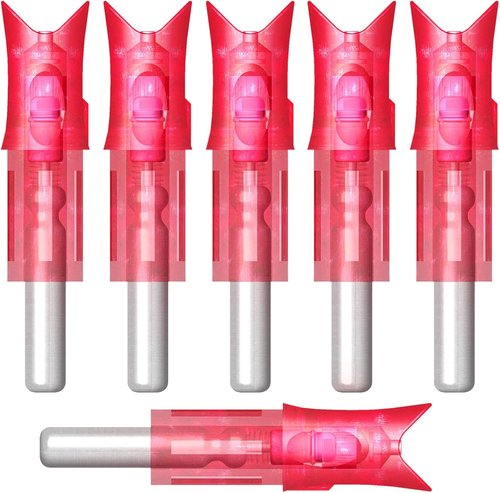6PCS Lighted Nocks for Crossbow Bolts with 0.300"/ 7.62mm Diameter,Screwdriver Included