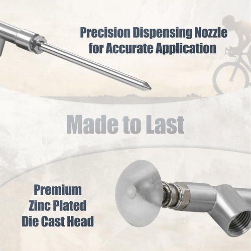 CyclingDeal Mini Grease Gun with Precision Dispensing Extra Long Nozzle - Bicycle Lubricant Bicycle Grease Applicator - Bike Grease Gun Small Grease Gun - Perfect to Lubricate Tools Bearings Cables