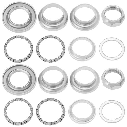 The Lord of the Tools 2 Sets Bicycle Headset Combo Scooter Front Fork Bowl Set for British Fork Scooters Compatible with Dolphin Scooters Silver