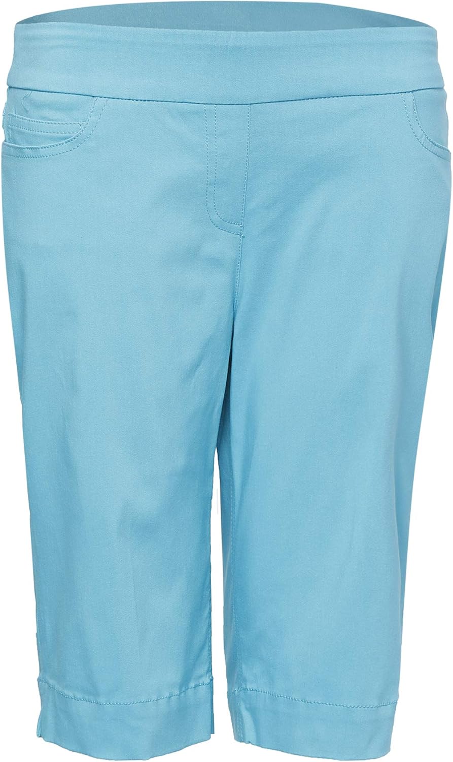 SLIM-SATION Women's Golf Wide Band Pull On Short with Real Pockets