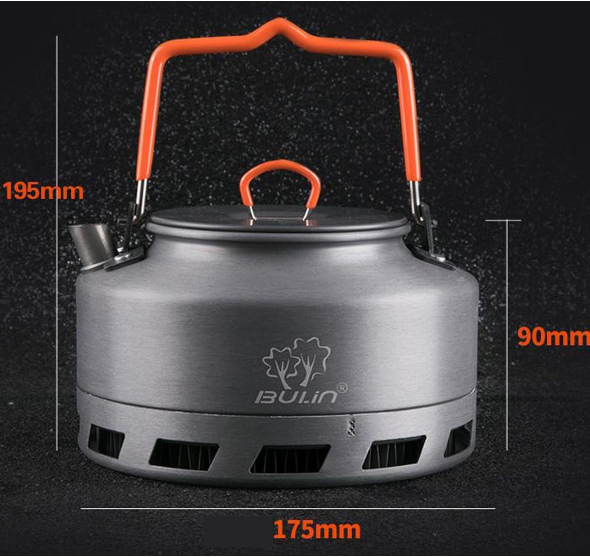 Tentock Portable Hard Aluminum Camping Kettle Camping Tea Pots Campfire Kettle for Boiling Water for Backpacking Outdoor Activities