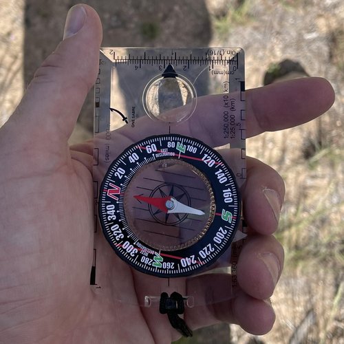 Outdoor Navigation Compass, Lightweight Design, Topographic Map Reading, Heading and Azimuth Measurement (Clear)
