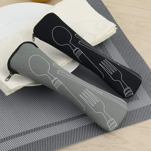 Begale 4-Set Stainless Steel Camping Flatware for Student, Traveling Knives Forks Spoons with Case