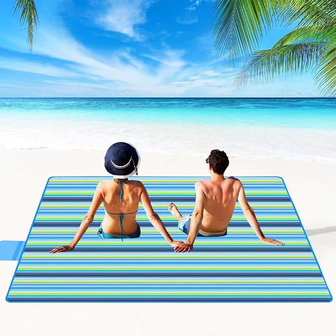 Picnic Beach Blanket, Picnic Mat 80x57in Waterproof Foldable, Family Mat, Portable Large Picnic Blankets for Travel, Hiking, Music Festival…