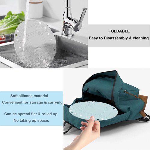 Camping Bowl Collapsible Silicone Bowl Portable Camping Tableware Folding Picnic Bowl for Travel Camping Fridge Food Storage