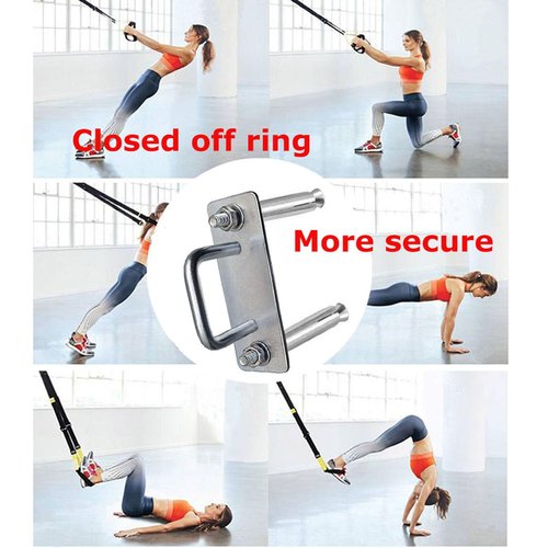 WSOQYEO Heavy Duty Fitness Workout Resistance Band Wall Anchor and Wall Anchor Screw Fittings Suitable for Strength Training Physical Exercises in Home Gyms (Enclosed Wall Anchor)
