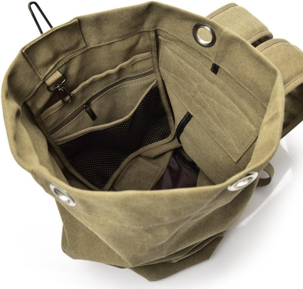 Military Duffel Bag Top Load Double Strap Canvas Backpack Army Travel Big Size