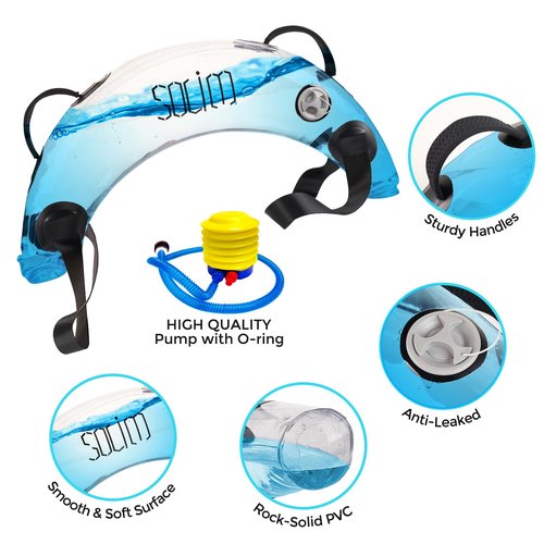 Water Weights Aqua Bag, Workout Sandbag Alternative Strength Training Sand Bag Portable Stability Fitness Equipment – Ultimate Core and Balance Training for Home Gym