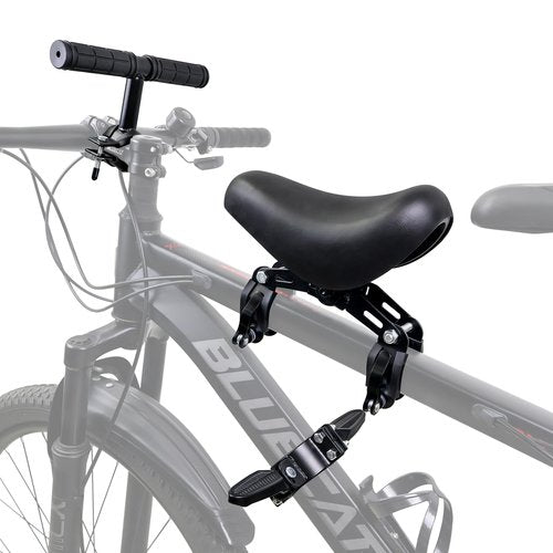 Alaxciax Front Mounted Bicycle Seats for Children, Kid Bike Seat Mountain with Handlebars Foot Pedals for Children 2~5 Years (Black) (Black)