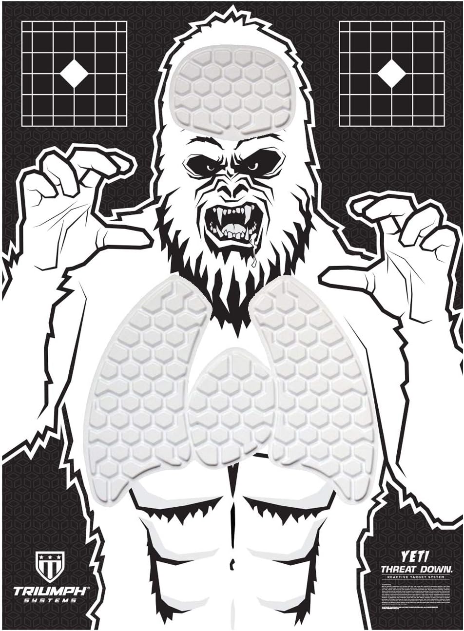 Triumph Systems Threat Down Monster Targets - Reactive Target - Shooting Target - Reactive Splatter Target - Targets for Shooting